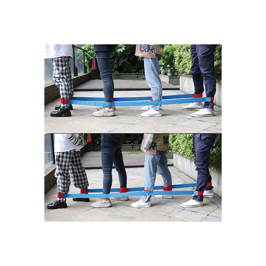 Sangles coordination 8 pieds | Jeu coopératif enfants