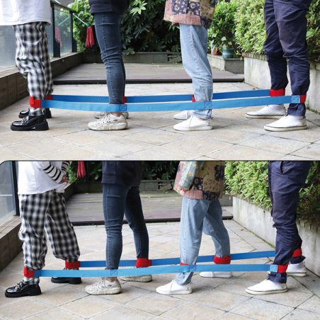Sangles coordination 8 pieds | Jeu coopératif enfants