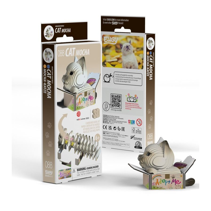 Chat Mocha Puzzle Eugy 3D | Animal à collectionner