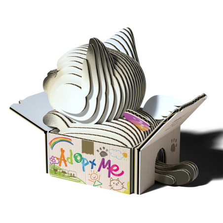 Chat Mocha Puzzle Eugy 3D | Animal à collectionner