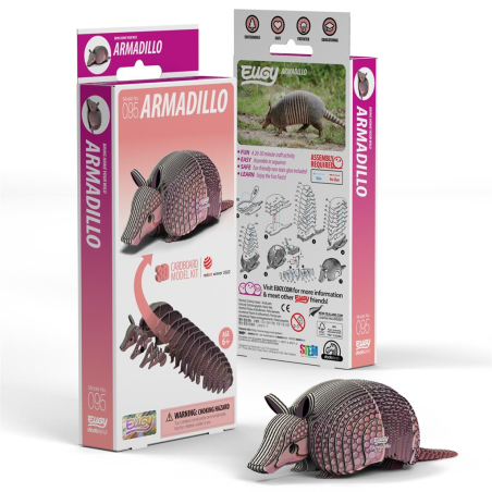 Tatou Puzzle Eugy 3D | Animal exotique à collectionner