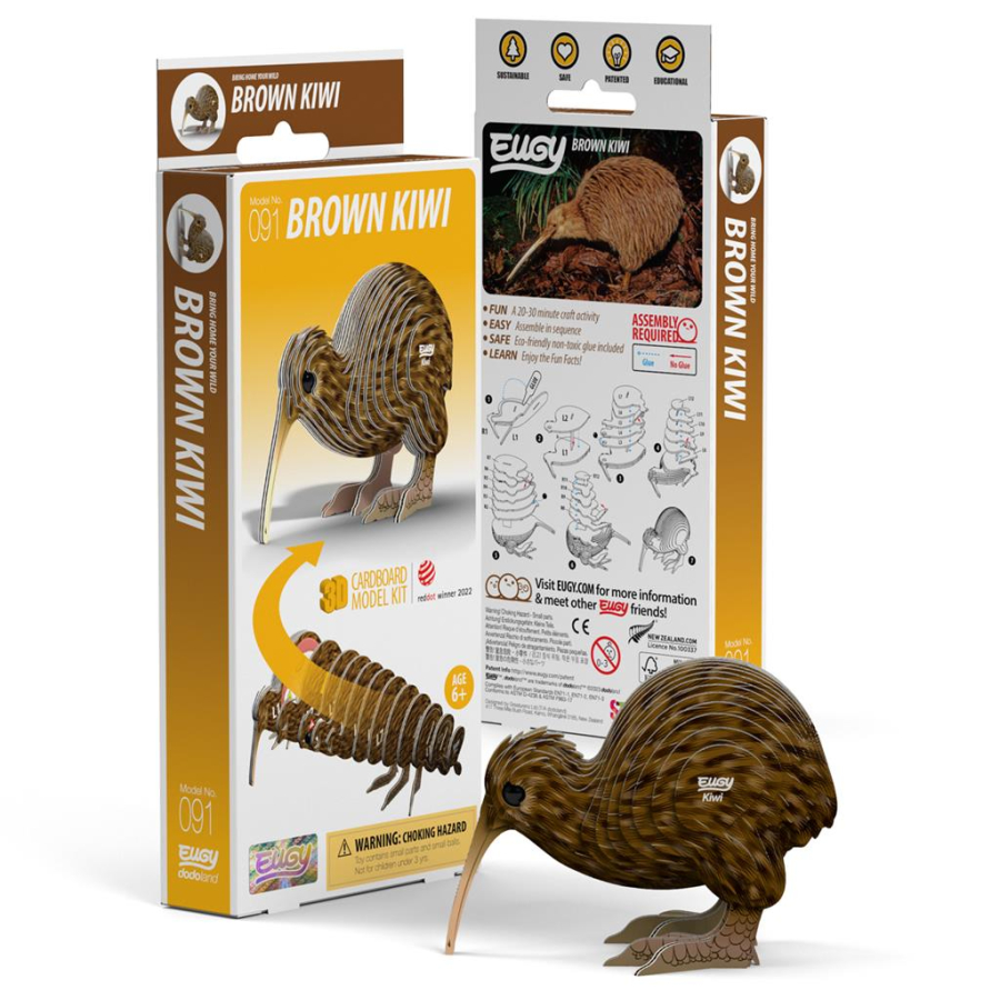 Kiwi Puzzle Eugy 3D | Oiseau emblématique Nouvelle-Zélande