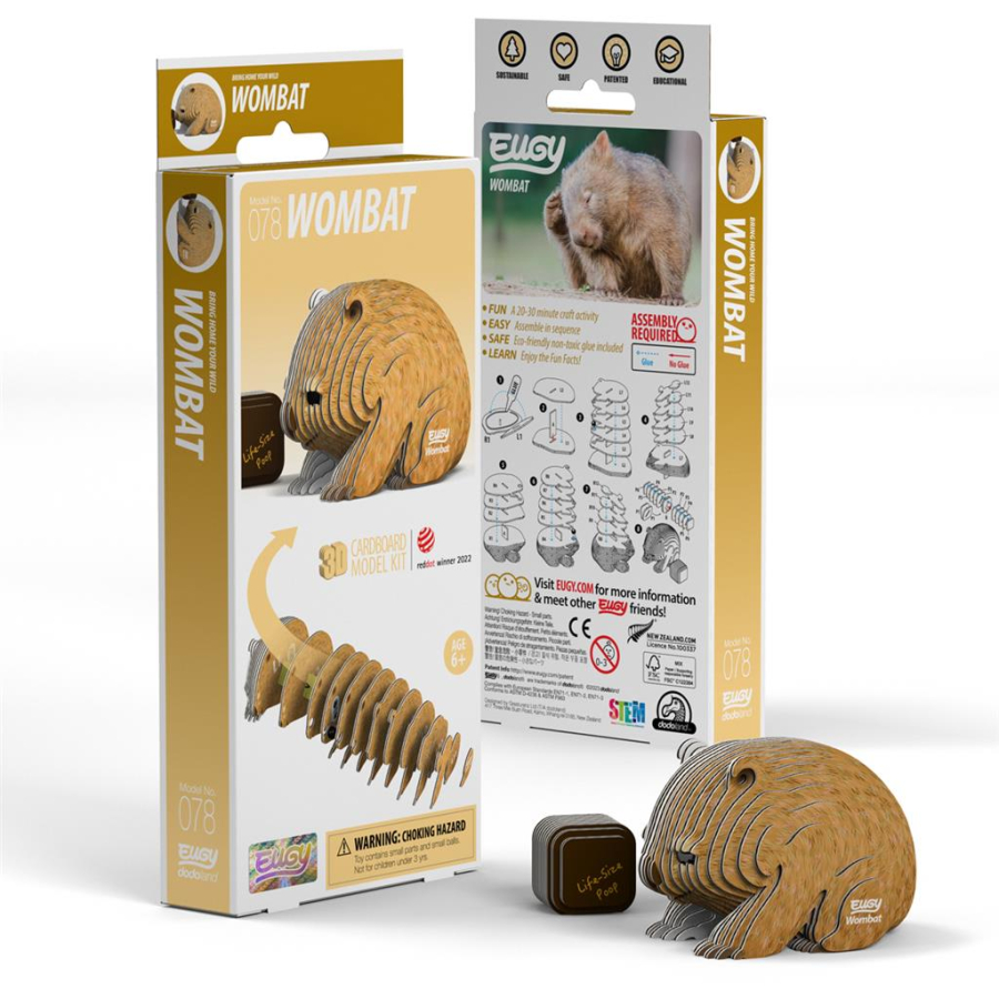 Wombat Puzzle Eugy 3D | Marsupial Australie collectionner