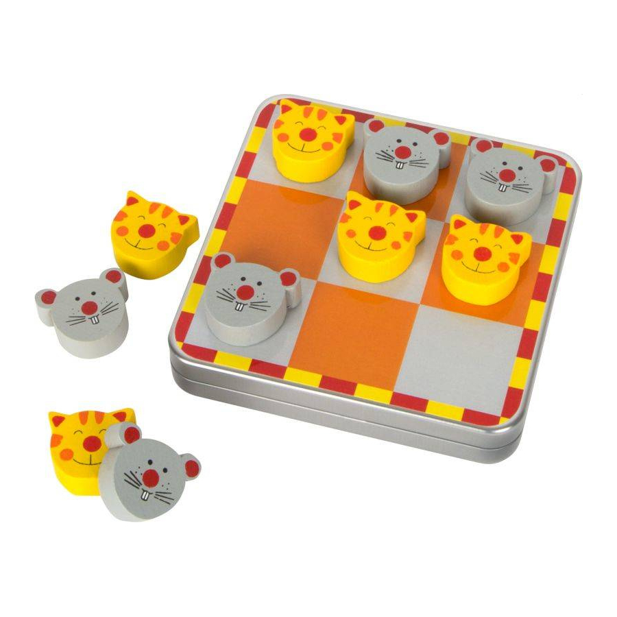Morpion Magnétique Chat Souris | Jeu Voyage Enfant 5+