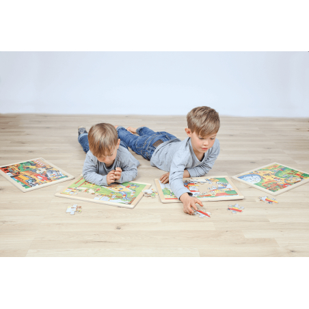 Puzzle Cadre Zoo 24 Pièces | Puzzle Enfant 3+ Animaux | Apprentissage Éducatif