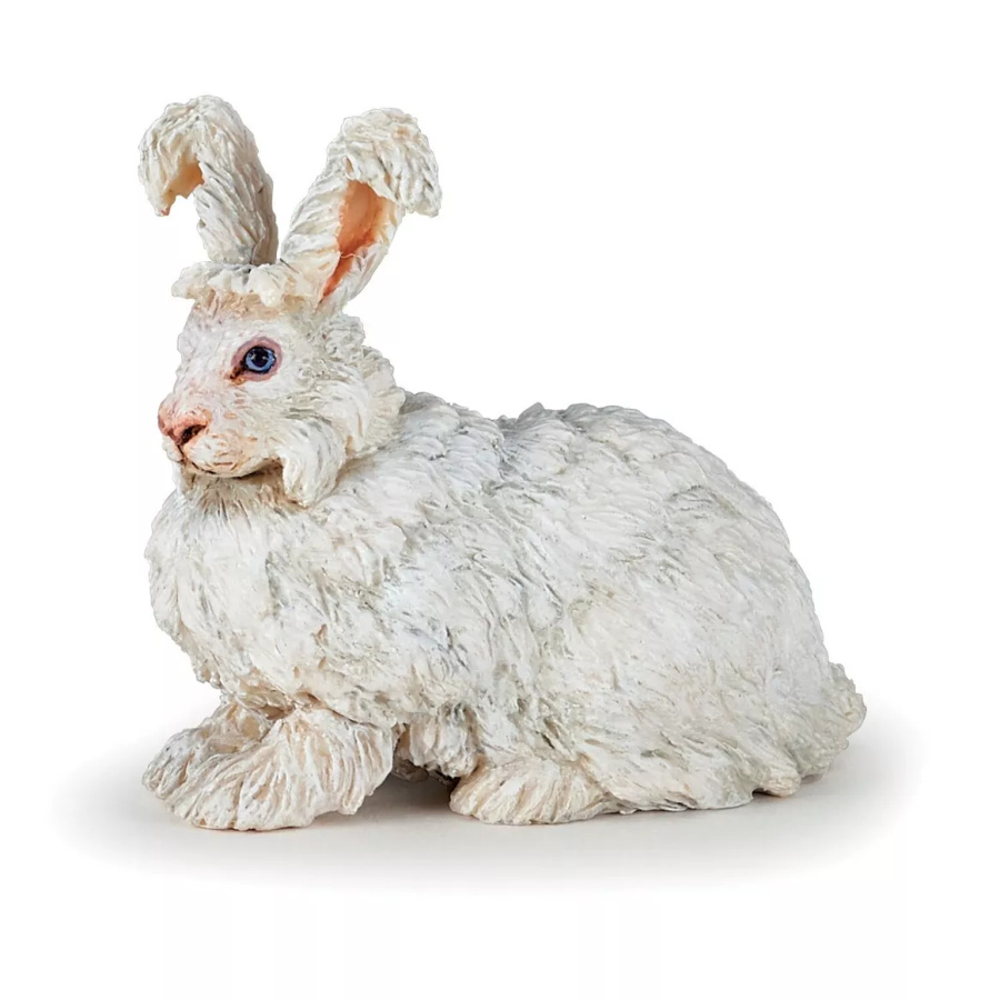 Figurine Lapin Angora Papo - Lagomorphe Textile