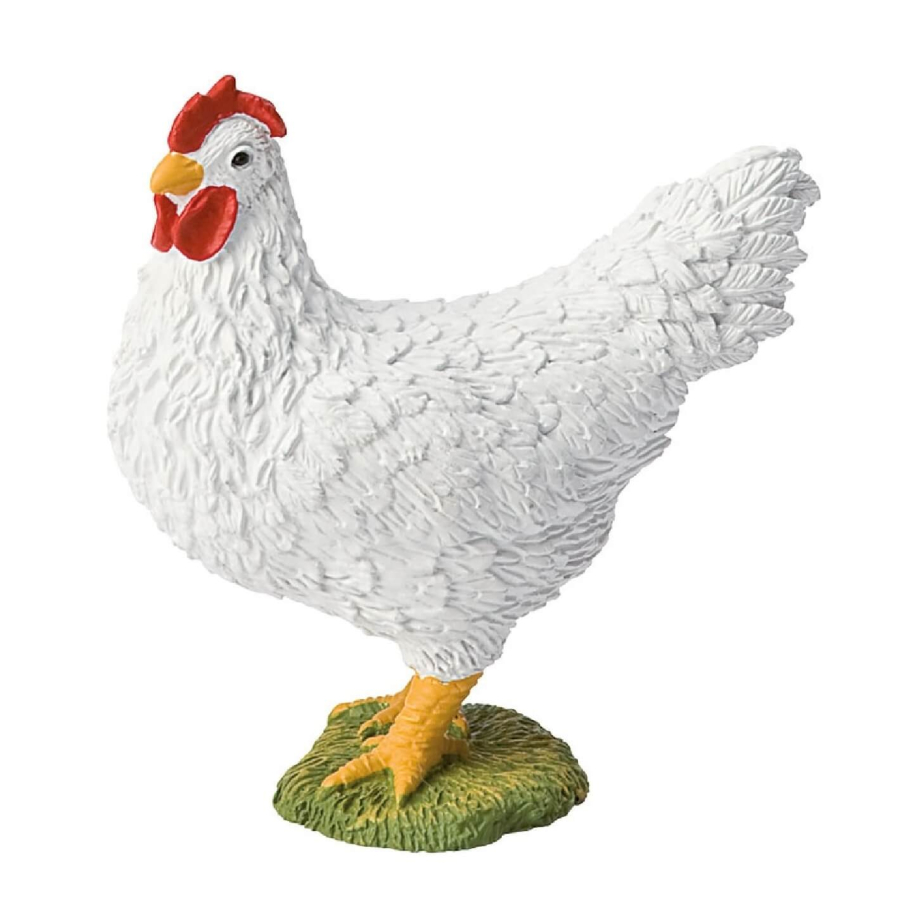 Poulet Blanc Figurine Bullyland 62314 | Volaille Ferme