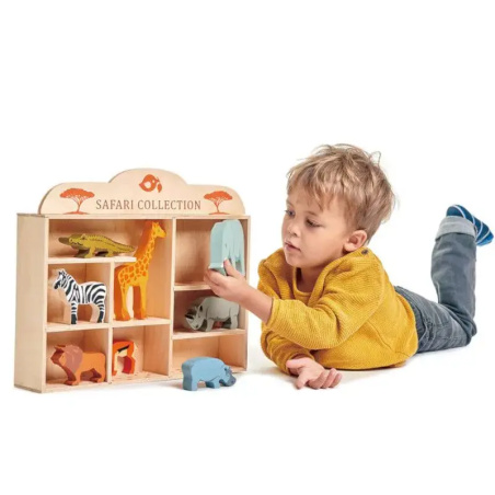 Figurine Girafe Tender Leaf - Jouet en bois - Animal de safari