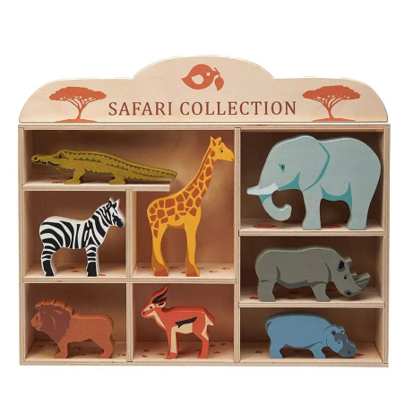 Figurine Zèbre Tender Leaf - Jouet en bois - Animal de safari