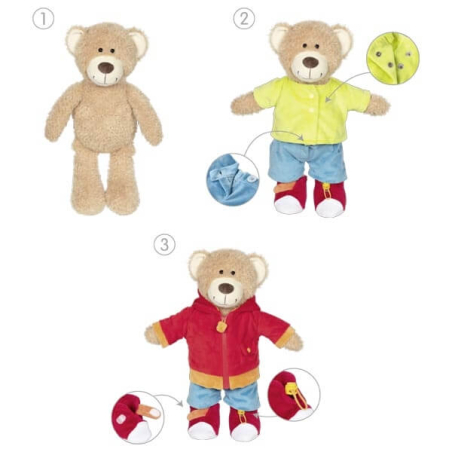 Ours en peluche éducatif – Pour apprendre à s'habiller dès 2 ans