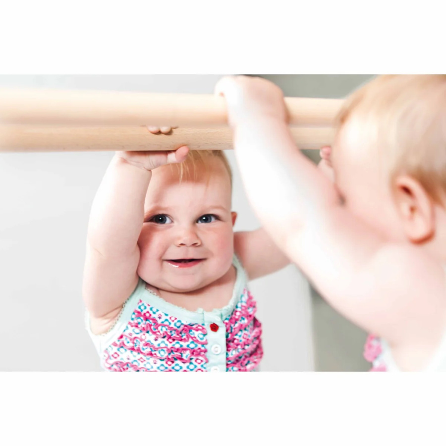 Miroir motricité barre traction | Éveil Pikler Montessori