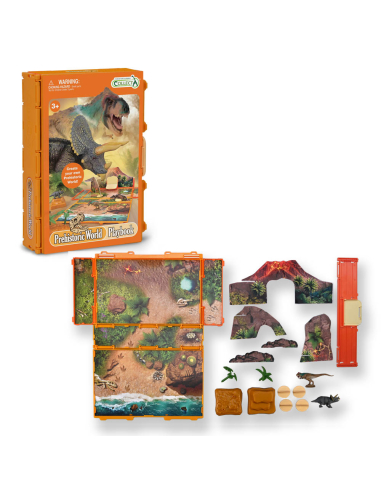 Coffret-Livret Monde Préhistorique CollectA A1216 – Plateau de jeu dinosaures | LesMinis