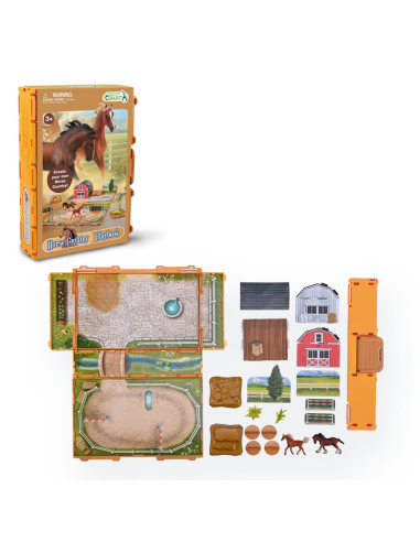 Coffret-Livret Univers Équestre CollectA A1217 – Plateau de jeu chevaux | LesMinis