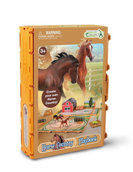 Coffret-Livret Univers Équestre CollectA A1217 – Plateau de jeu chevaux | LesMinis