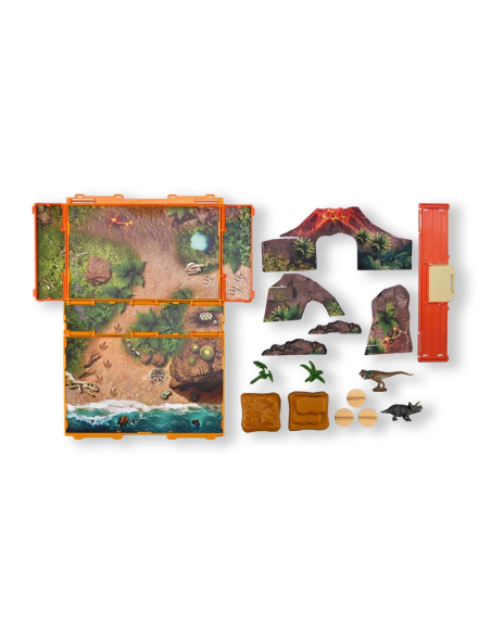 Coffret-Livret Monde Préhistorique CollectA A1216 – Plateau de jeu dinosaures | LesMinis