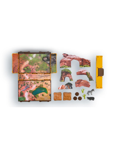 Coffret-Livret Vie Sauvage CollectA A1220 – Plateau de jeu animaux sauvages | LesMinis