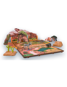 Coffret-Livret Vie Sauvage CollectA A1220 – Plateau de jeu animaux sauvages | LesMinis