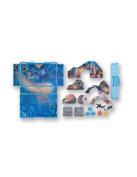 Coffret-Livret Océans & Banquise CollectA A1221 – Plateau de jeu vie marine | LesMinis