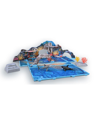 Coffret-Livret Océans & Banquise CollectA A1221 – Plateau de jeu vie marine | LesMinis
