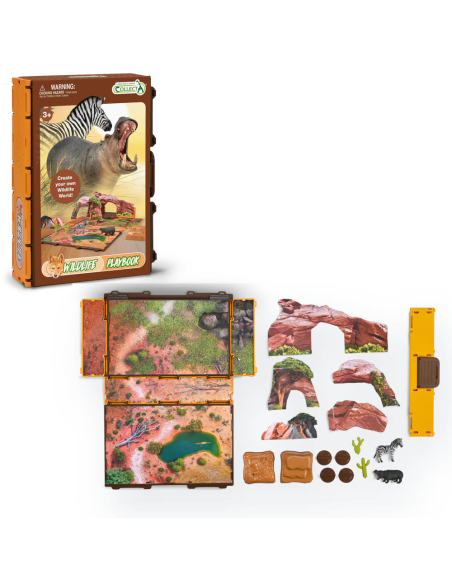 Coffret-Livret Vie Sauvage CollectA A1220 – Plateau de jeu animaux sauvages | LesMinis