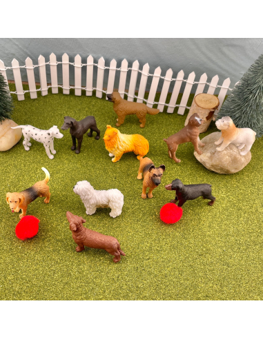 Figurines Chiens - tube Safari Ltd® 695504 | Jouet réaliste | Matériel pédagogiqueAnimaux Montessori