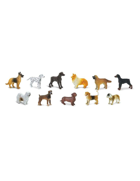 Figurines Chiens - tube Safari Ltd® 695504 | Jouet réaliste | Matériel pédagogiqueAnimaux Montessori