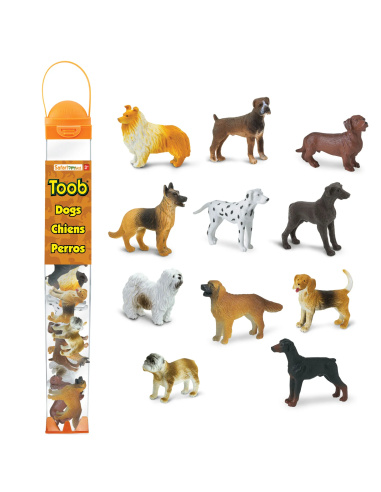 Figurines Chiens - tube Safari Ltd® 695504 | Jouet réaliste | Matériel pédagogiqueAnimaux Montessori