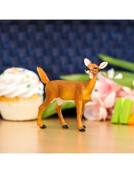 Figurine Biche de Virginie 180129 - Safari Ltd - Découverte Faune Forestière