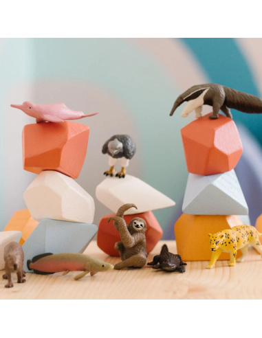 Tube lot de figurines animaux d'Amérique du Sud - Toob Safari 100416