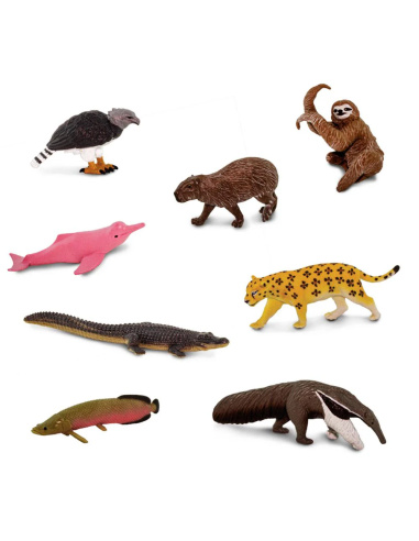 Tube lot de figurines animaux d'Amérique du Sud - Toob Safari 100416