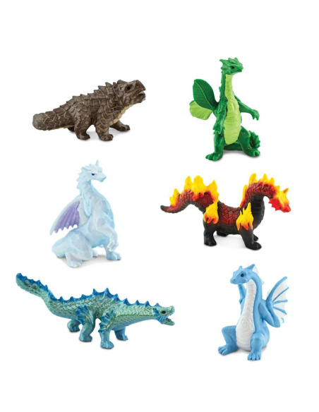 Tube lot de figurines Dragons - Toob Safari 100416