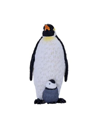 Figurine Manchot Empereur avec Poussin – Animaux Marins | Mojo