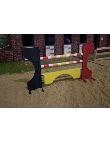 Obstacle Belgique - Saut Miniature Noir, Rouge & Jaune Équestre Schleich