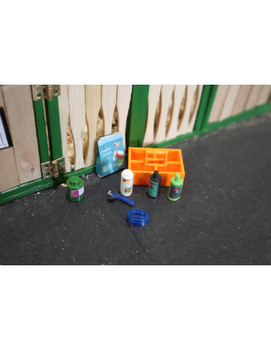 Set Bac de Pansage Orange pour Figurines de Chevaux - LesMinis