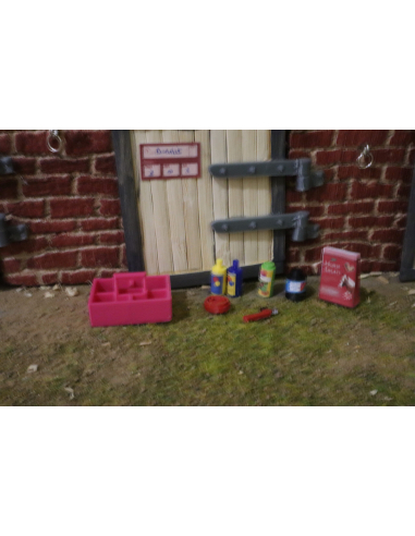 Bac de Pansage Rose pour Toilettage de Figurines de Chevaux - LesMinis