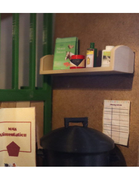 Étagère avec Produits de Soin et Friandises pour Figurines de Chevaux - LesMinis