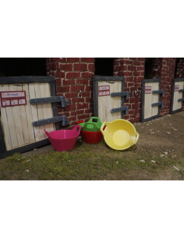 Lot de 4 Seaux Colorés pour Figurines Équestres - LesMinis