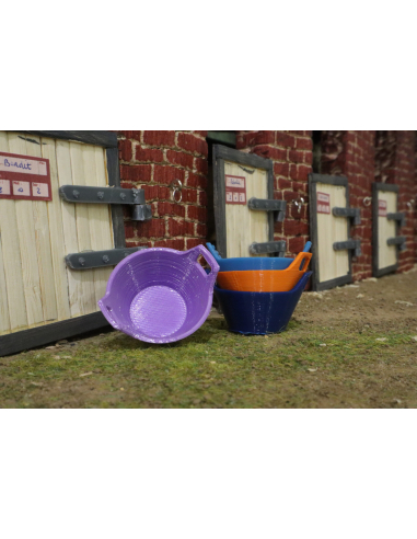 Lot de 4 seaux pour figurines de chevaux - Écurie miniature