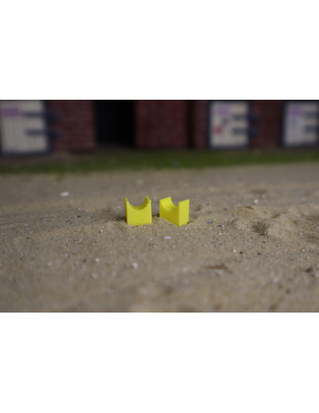 Releveurs de Barre au Sol Jaune pour Entraînement Équestre Miniature - LesMinis