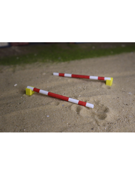 Releveurs de Barre au Sol Jaune pour Entraînement Équestre Miniature - LesMinis