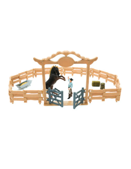 Enclos de Ranch Western avec Cheval et Cowboy – Ferme et Ranch | Mojo