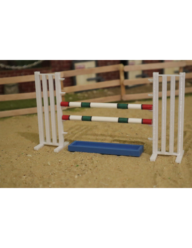 Bidet Bleu pour Parcours de Saut Équestre Miniature - LesMinis