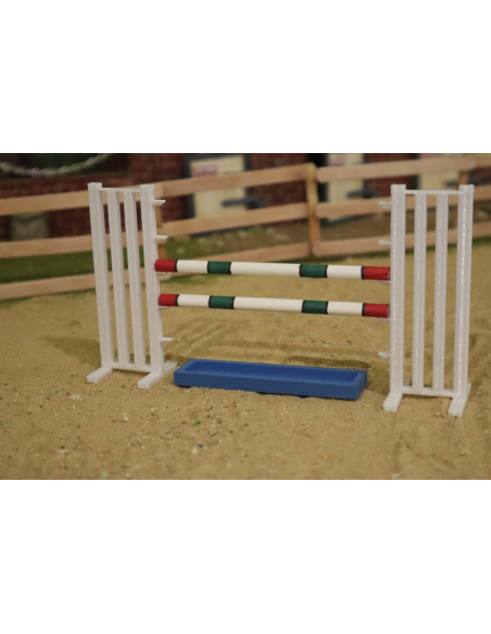 Bidet Bleu pour Parcours de Saut Équestre Miniature - LesMinis