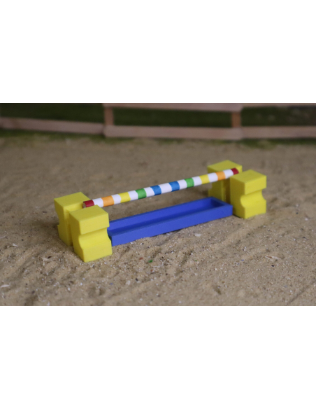 Bidet Bleu pour Parcours de Saut Équestre Miniature - LesMinis