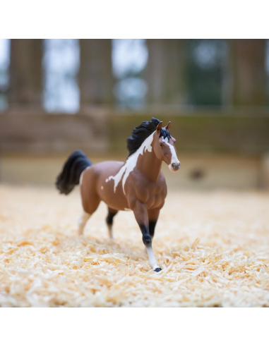 Figurine Cheval Étalon Pinto Mustang - Safari Ltd® 152405 | Jouet réaliste | Matériel pédagogiqueAnimaux Montessori