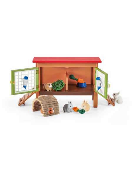 Pique-nique avec les petits animaux - Schleich® FARM WORLD : Figurines et Accessoires | LesMinis.fr