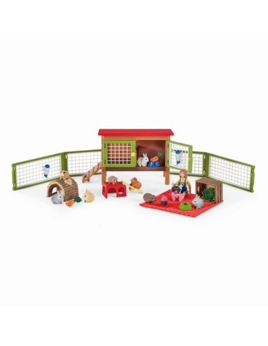 Pique-nique avec les petits animaux - Schleich® FARM WORLD : Figurines et Accessoires | LesMinis.fr