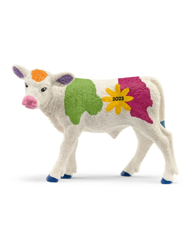 Veau Printemps Coloré Schleich - Figurine réaliste éducative et décorative