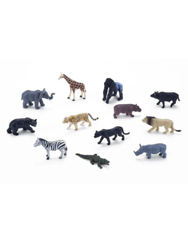 Ensemble Animaux Sauvages d'Afrique Réaliste | Tube MOJO | Découverte Sensorielle
