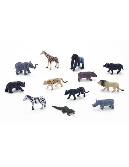 Ensemble Animaux Sauvages d'Afrique Réaliste | Tube MOJO | Découverte Sensorielle